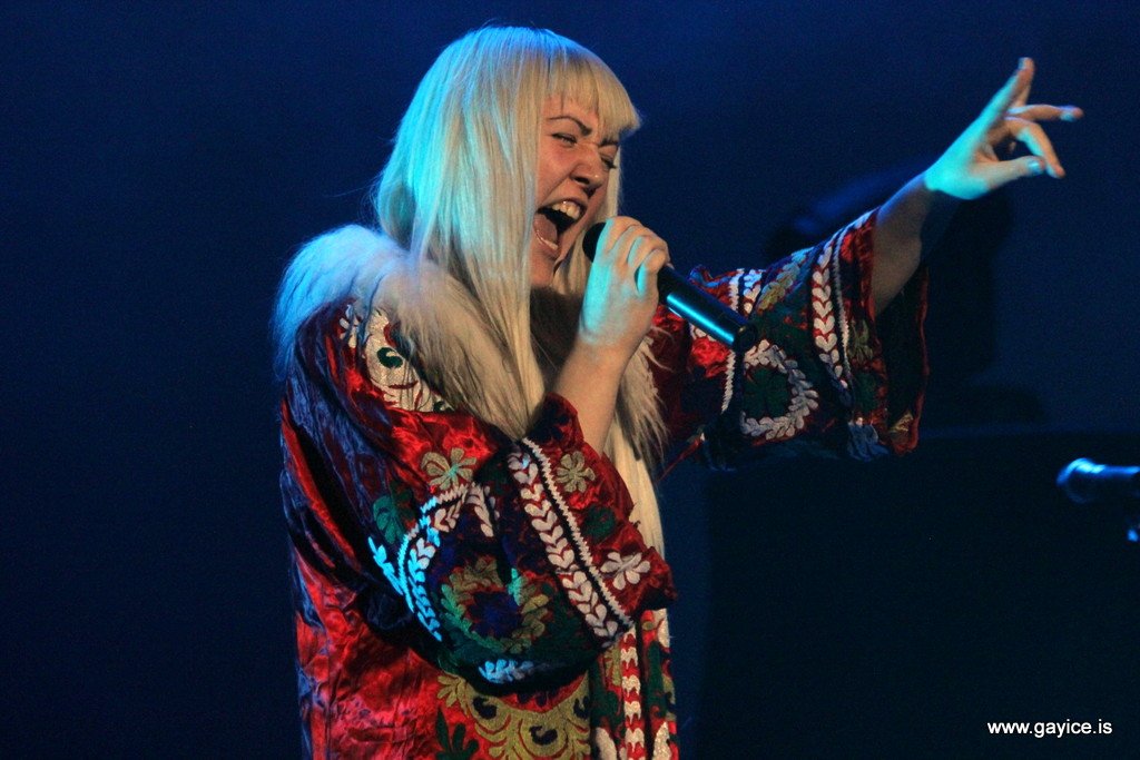 The electro quartett Sykur performing during the Gay Pride Opening Ceremony