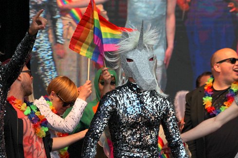 Pictures from Reykjavik Pride Parade stage show, August 6th, 2016.